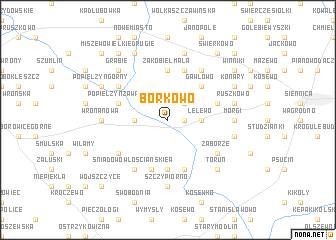 map of Borkowo