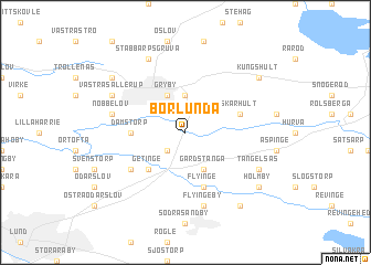 map of Borlunda