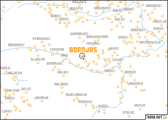 map of Bornjaš