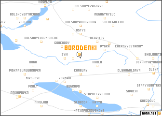 map of Borodënki