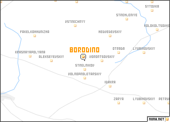 map of Borodino