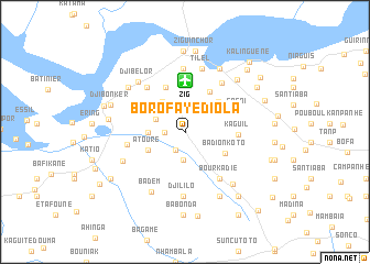 map of Borofaye Diola