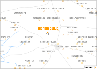 map of Borosdůlő