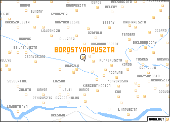 map of Borostyánpuszta