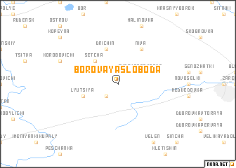 map of Borovaya Sloboda