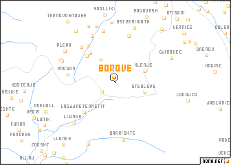 map of Borovë