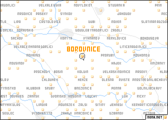 map of Borovnice