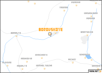 map of Borovskoye