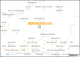 map of Borowe Wielkie
