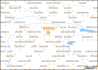 map of Borów