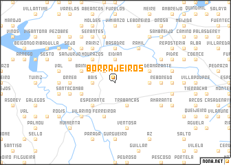 map of Borrajeiros