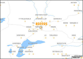 map of Borrås