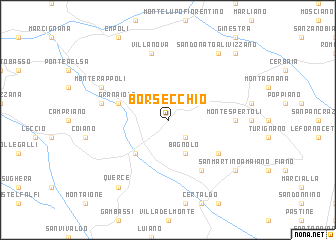 map of Borsecchio