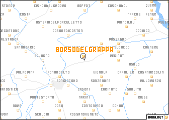 map of Borso del Grappa