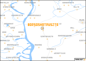 map of Borsoshátpuszta