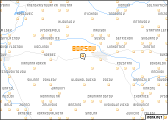 map of Boršov
