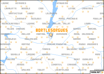 map of Bort-les-Orgues