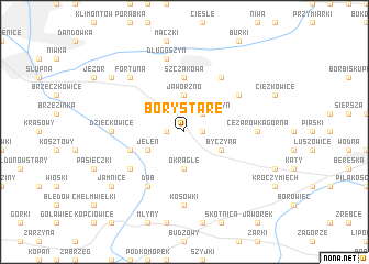 map of Bory Stare