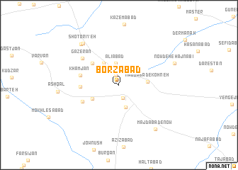 map of Borzābād