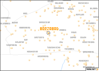 map of Borzābād