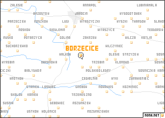 map of Borzęcice