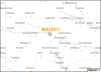 map of Borzeşti