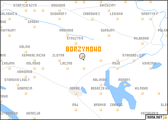 map of Borzymowo