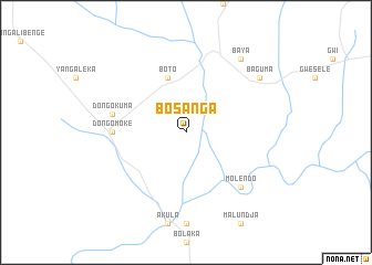 map of Bosanga