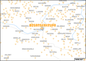 map of Bosanska Krupa