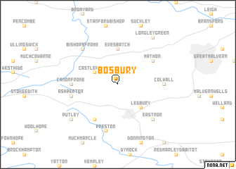 map of Bosbury