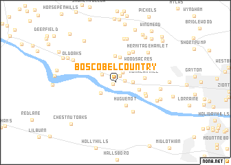 map of Boscobel Country