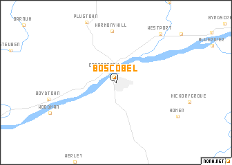 map of Boscobel