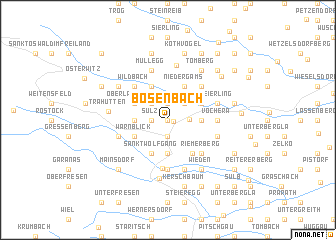 map of Bösenbach