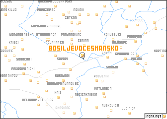 map of Bosiljevo Česmansko