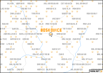 map of Boskovice