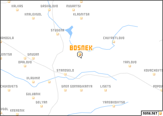 map of Bosnek