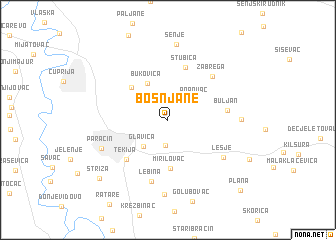 map of Bošnjane