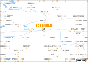 map of Bossmåla