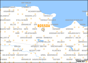 map of Bössow