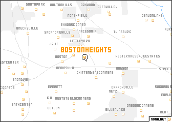 map of Boston Heights