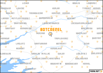map of Bot-Caérel