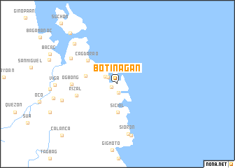 map of Botinagan