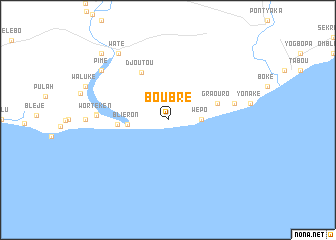 map of Boubré