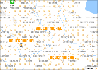 map of Boucan Michel