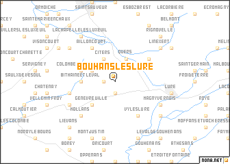 map of Bouhans-lès-Lure