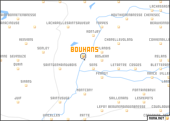 map of Bouhans