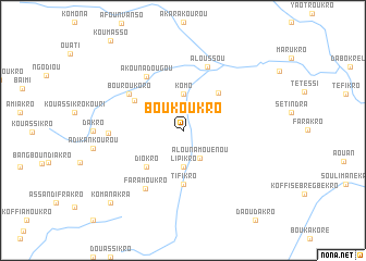 map of Boukoukro