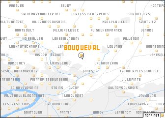 map of Bouqueval