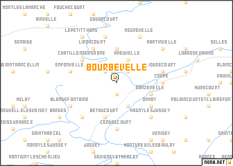 map of Bourbévelle