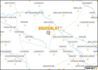 map of Bourdalat